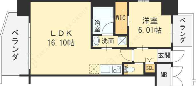 プレジオ梅田-1LDK(105266866)の間取り図
