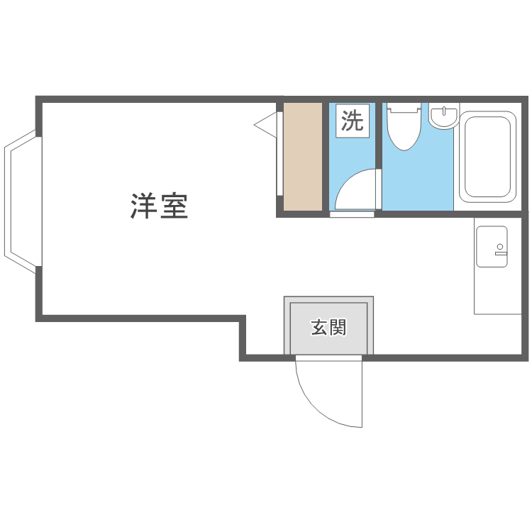 プレアール豊崎-1R(105414122)の間取り図