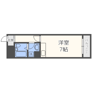 梅田東ユーリプラザ-1R(110713365)の間取り図
