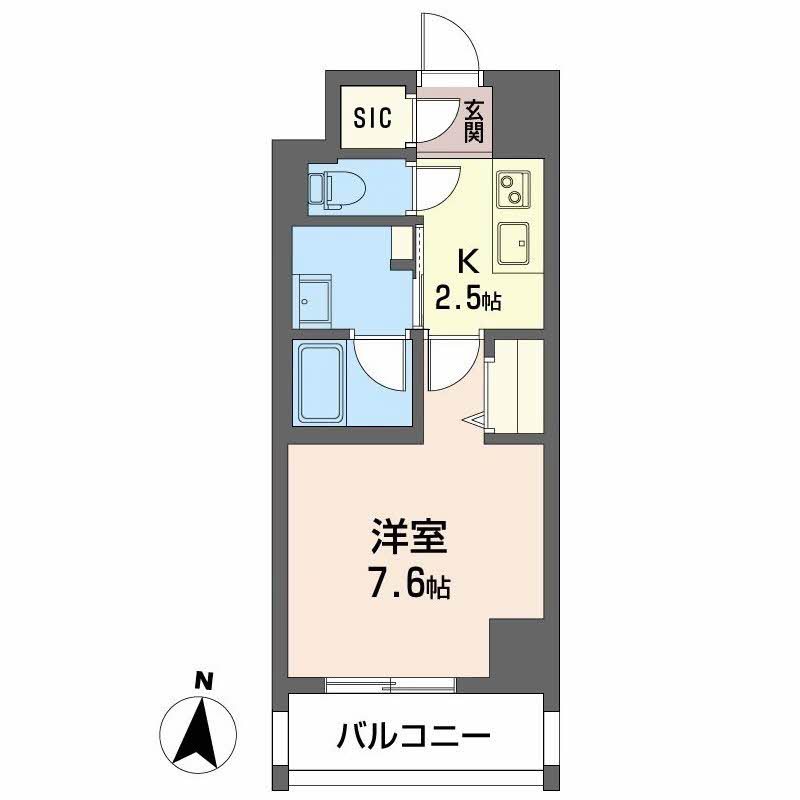 ロイヤルパークヒルズうめきた-1K(110785316)の間取り図