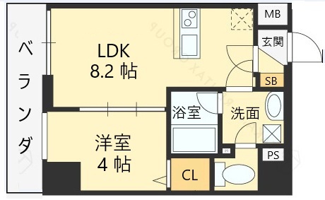 ブエナビスタ梅田イースト-1LDK(112323493)の間取り図