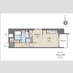 ＳーＲＥＳＩＤＥＮＣＥ天満橋ａｒ-1LDK(111352724)の間取り図