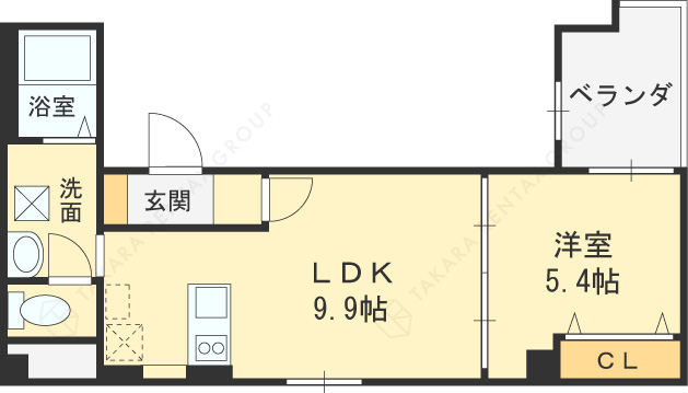 ＲＥＴｕｍｅｋｉｔａ-1LDK(111160303)の間取り図