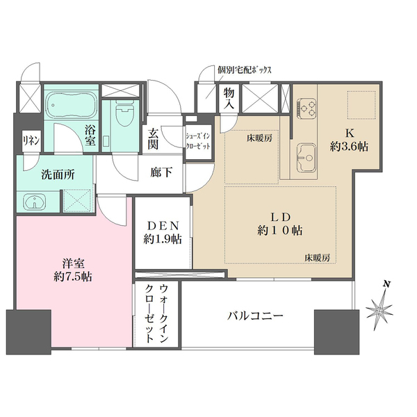 ザ・パークハウス大阪梅田タワー-1LDK(111320052)の間取り図