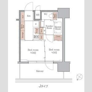 ジオエント梅田北リバーフロント-2K(111277832)の間取り図