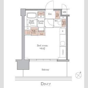 ジオエント梅田北リバーフロント-1R(111277868)の間取り図