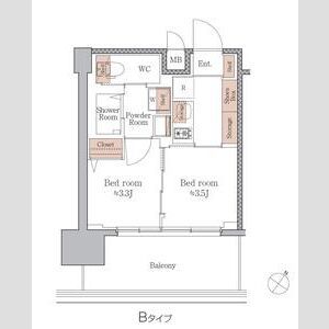 ジオエント梅田北リバーフロント-2K(111277984)の間取り図