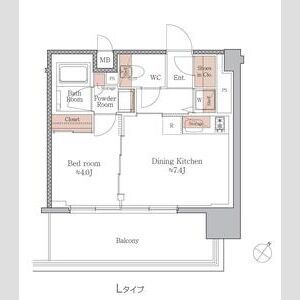 ジオエント梅田北リバーフロント-1DK(111277747)の間取り図