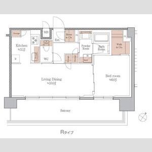 ジオエント梅田北リバーフロント-1LDK(111277749)の間取り図