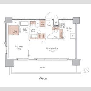 ジオエント梅田北リバーフロント-1LDK(112047278)の間取り図
