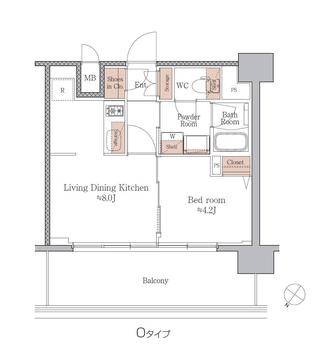 ジオエント梅田北リバーフロント-1LDK(112085441)の間取り図