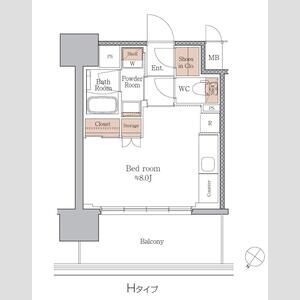 ジオエント梅田北リバーフロント-1R(111277802)の間取り図