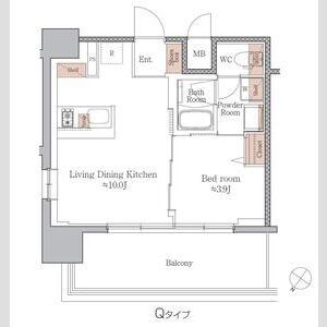 ジオエント梅田北リバーフロント-1LDK(112310529)の間取り図