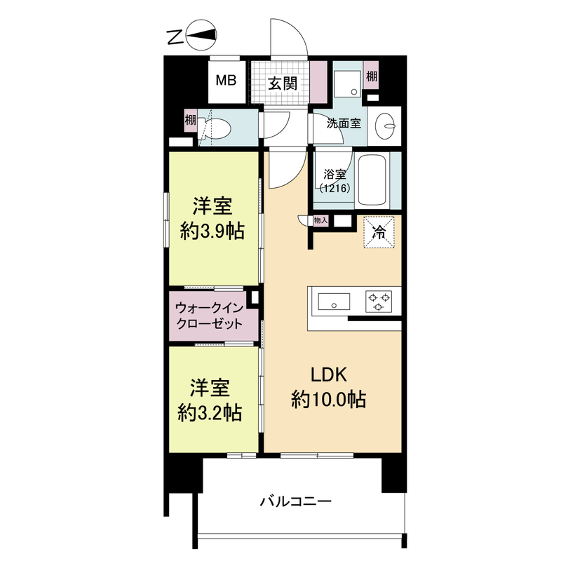 ソルレヴェンテ新梅田-2LDK(111285575)の間取り図