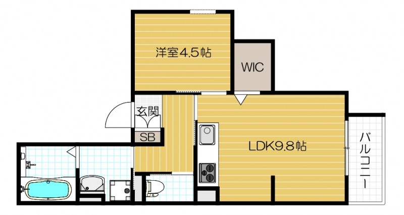 ＹＯＵＲＭＡＩＳＯＮ　ＴＥＮＭＡ-1LDK(111305907)の間取り図