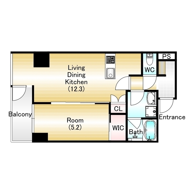 フォルトナート扇町-1LDK(111342657)の間取り図