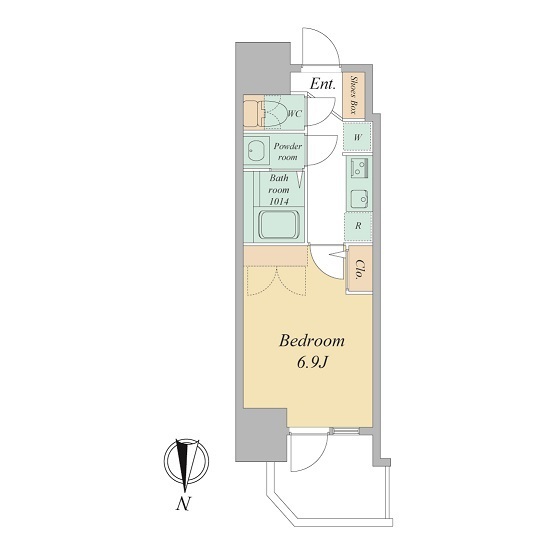 セレニテ東梅田アリエ-1K(111451172)の間取り図