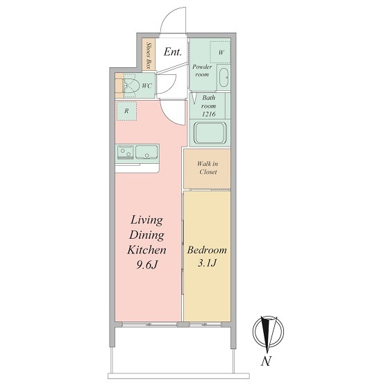 セレニテ東梅田アリエ-1LDK(111450963)の間取り図