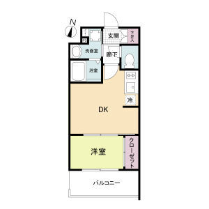 Ｄ．Ｃｌａｒｅｓｔ本庄東ＦＪＲＥ-1DK(111510999)の間取り図