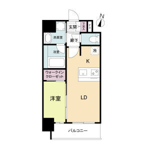 Ｄ．Ｃｌａｒｅｓｔ本庄東ＦＪＲＥ-1DK(111511380)の間取り図