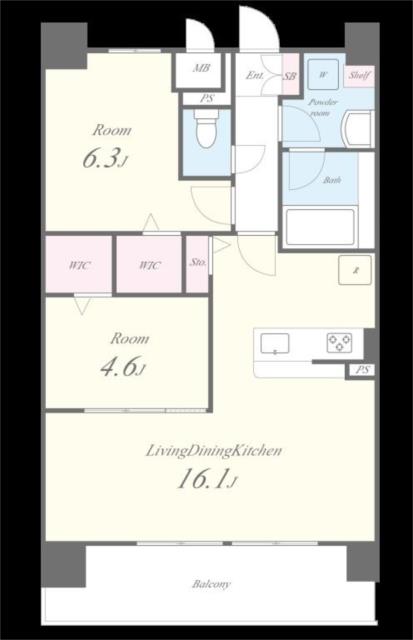 アウトフィールド海老江-2LDK(111532065)の間取り図