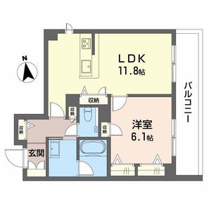 スカイ　ウィング-1LDK(111587466)の間取り図