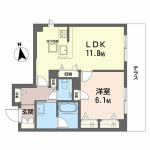 スカイ　ウィング-1LDK(111587460)の間取り図