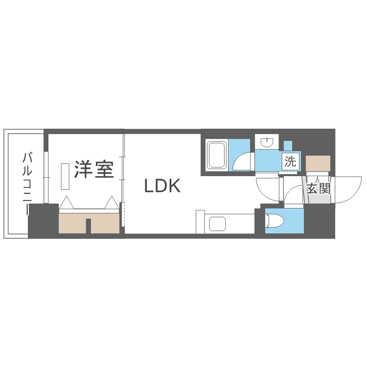 アーバネックス東梅田-1LDK(112000656)の間取り図
