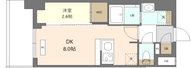 エスリードレジデンス　ザ・グラン　梅田イースト-1LDK(112019798)の間取り図