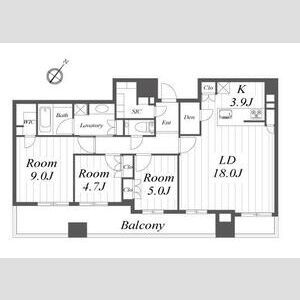 シエリアタワー中之島-3LDK(112278458)の間取り図