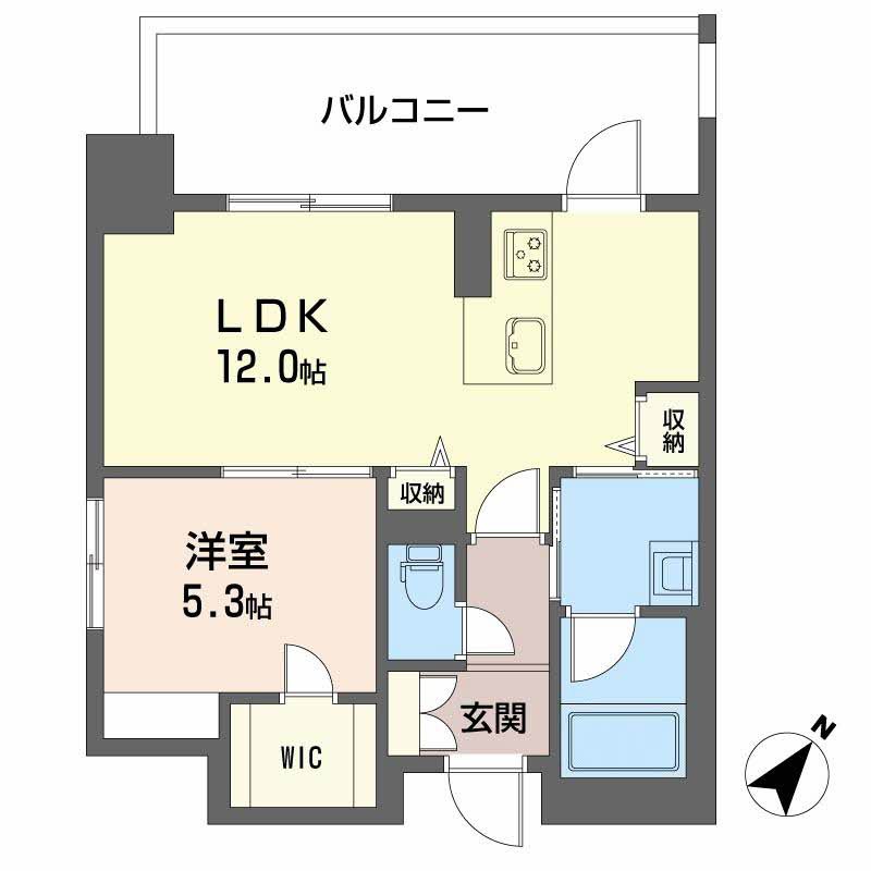 リビエナ　グラン　新梅田-1LDK(112092160)の間取り図