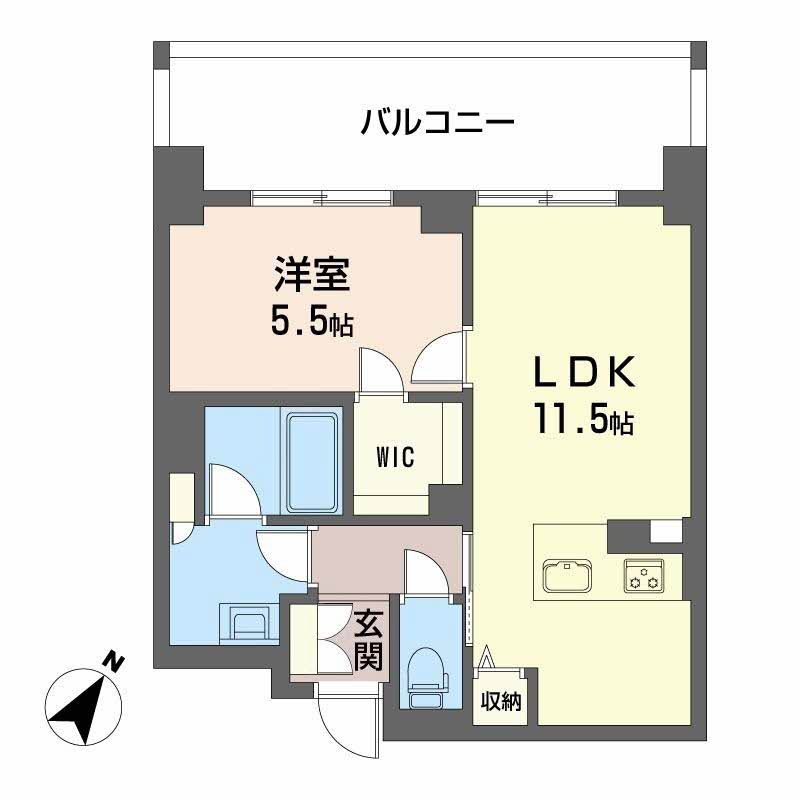 リビエナ　グラン　新梅田-1LDK(112092420)の間取り図