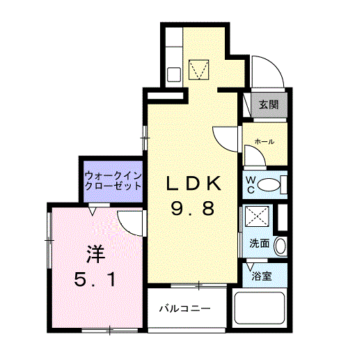 シトラス・Ｔ-1LDK(112140725)の間取り図