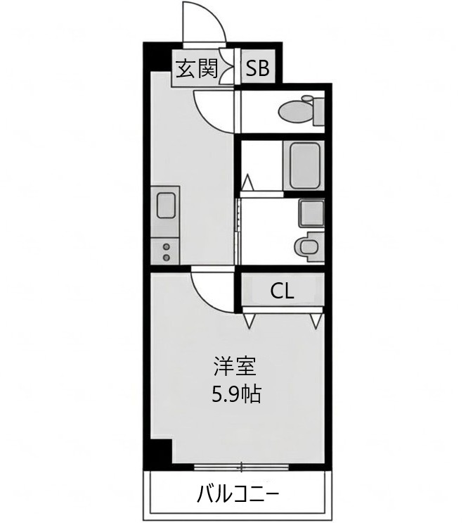ＦＡＰＡＲＴ吉野-1K(112219279)の間取り図