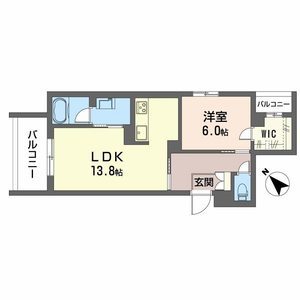 カヴァリエーレ-1LDK(112278364)の間取り図