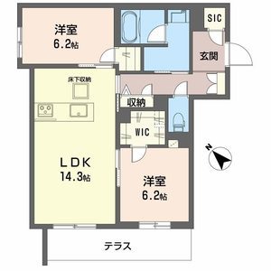 カヴァリエーレ-2LDK(112278330)の間取り図