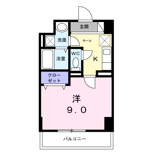 サニーレジデンス吉野Ⅱ-1K(112292257)の間取り図
