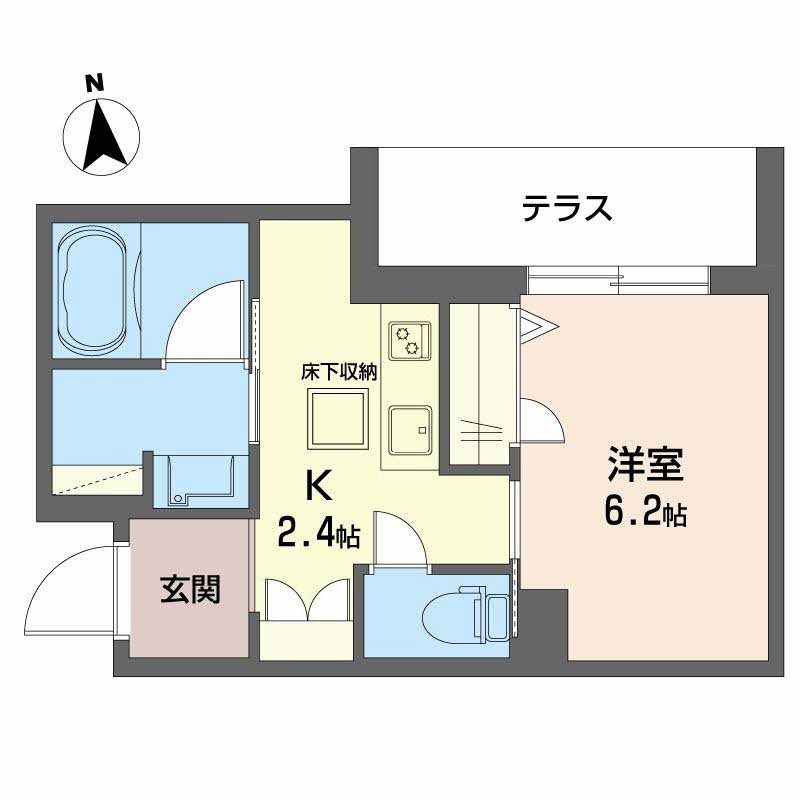 ユイロ中津-1K(112611035)の間取り図