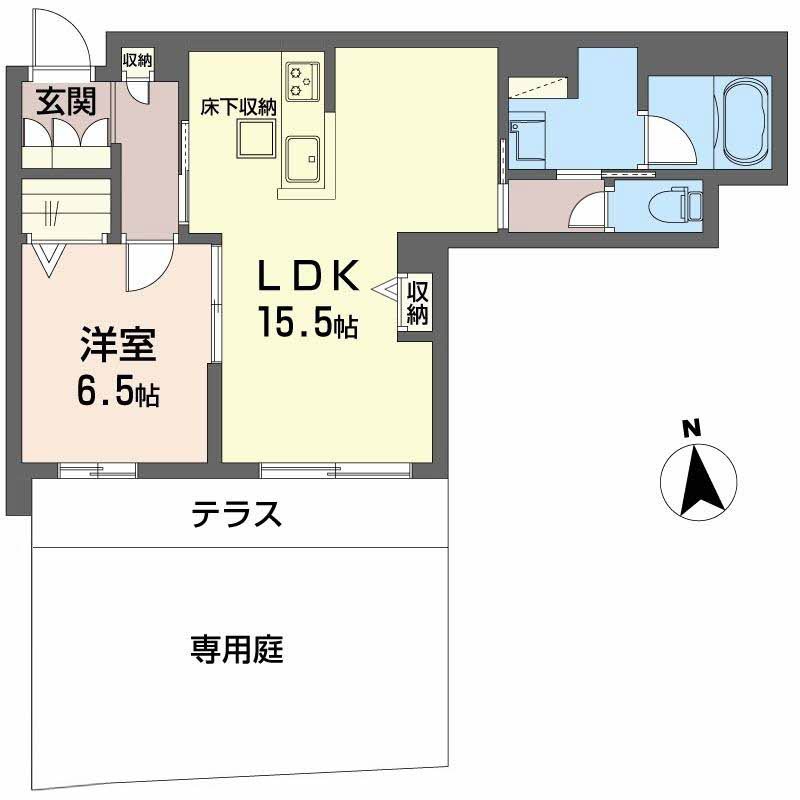 ユイロ中津-1LDK(112611041)の間取り図