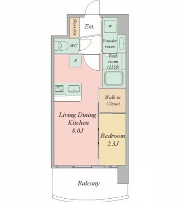 セレニテ梅田北グランデ-1LDK(112640365)の間取り図