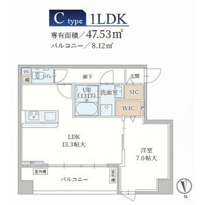 Ｌｅ　Ｍｏｂｉ　天神橋-1LDK(112724375)の間取り図