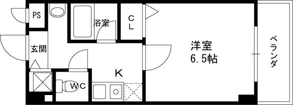 プレミアム新福島-1K(112191941)の間取り図