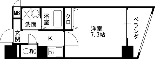 カスタリア新梅田-1K(92522448)の間取り図