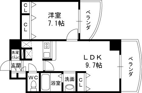 ノルデンタワー天神橋アネックス-1LDK(83307439)の間取り図