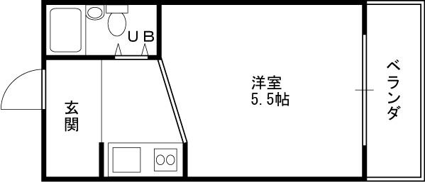 フレンドリー本庄-1R(87313433)の間取り図