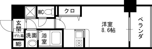 エスライズ梅田北-1K(111070942)の間取り図
