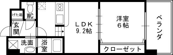 ＮＯＲＴＨ　ＶＩＬＬＡＧＥ　壱番館-1LDK(94951726)の間取り図