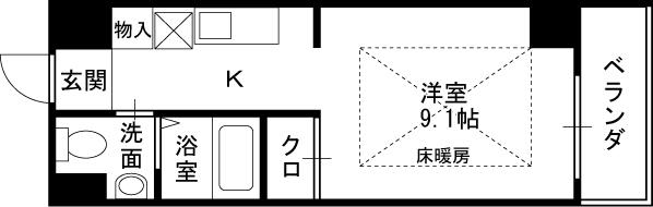 ＺＥＲＯ大淀中-1K(99717320)の間取り図