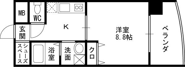 ⅠⅨⅠⅠ（ノインツェーンエルフ）-1K(87438014)の間取り図