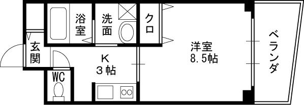 ⅠⅨⅠⅠ（ノインツェーンエルフ）-1K(87438037)の間取り図